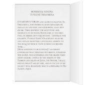 St. Philomena Powerful Novena Prayer Cards (Inside (Left))
