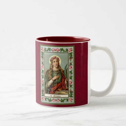 St Philomena Religious Catholic Martyr Prayer Two_Tone Coffee Mug