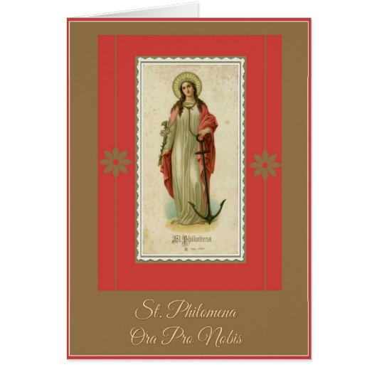 St. Philomena Virgin and Martyr Prayer (Front)