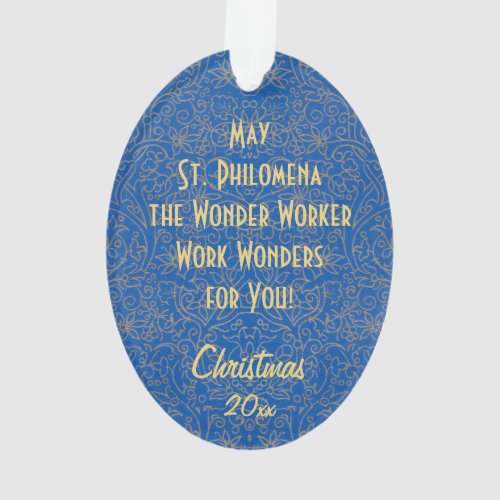 St Philomena with Anchor SNV 051 Acrylic Ornament