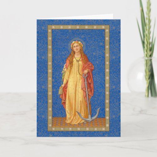 St Philomena with Anchor SNV 051 Card