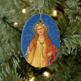 St. Philomena with Anchor (SNV 051) Ceramic Ornament