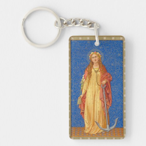 St Philomena with Anchor SNV 051 Keychain