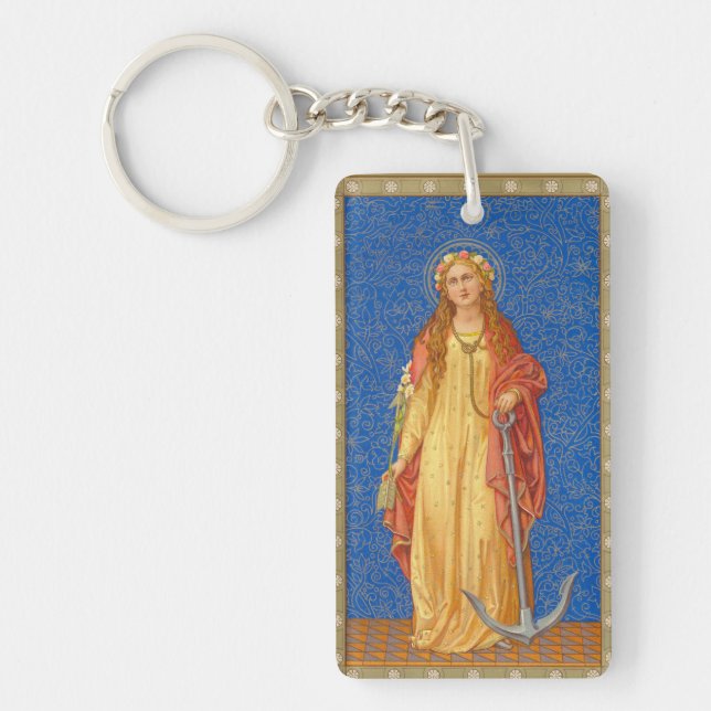 St. Philomena with Anchor (SNV 051) Keychain (Front)