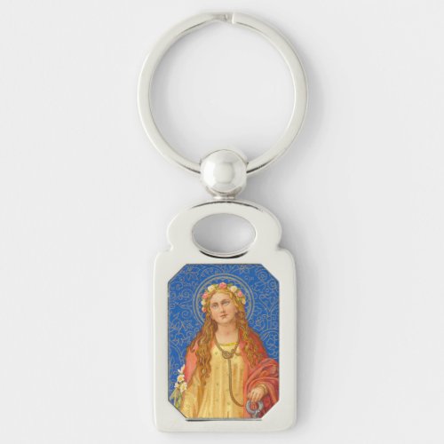 St Philomena with Anchor SNV 051 Keychain