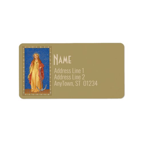 St Philomena with Anchor SNV 051 Label