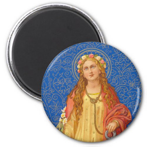 St Philomena with Anchor SNV 051 Magnet