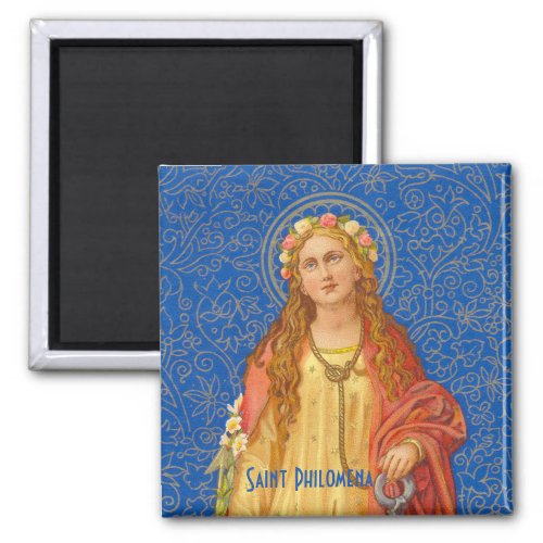 St Philomena with Anchor SNV 051 Magnet
