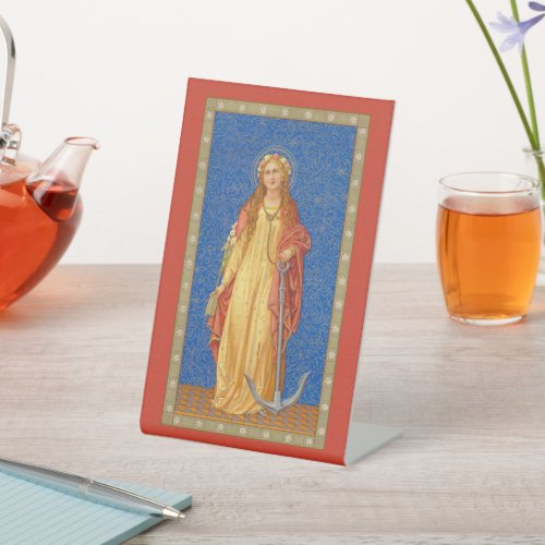 St Philomena with Anchor SNV 051 Pedestal Sign