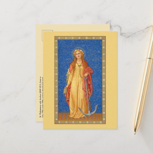 St Philomena with Anchor SNV 051 Postcard