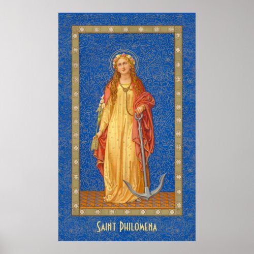 St Philomena with Anchor SNV 051 Poster