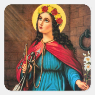 St. Philomena Wonderworker & Martyr Square Sticker
