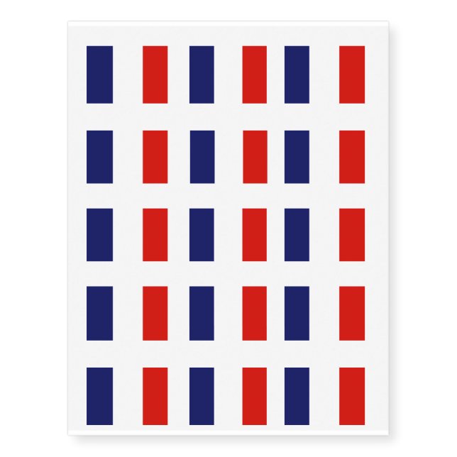ST. PIERRE Flag Temporary Tattoos (Front)