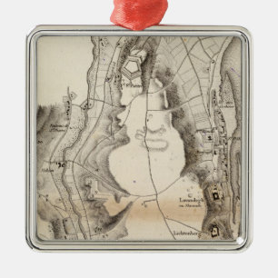 St Pierre Plateau Atlas Map Metal Ornament