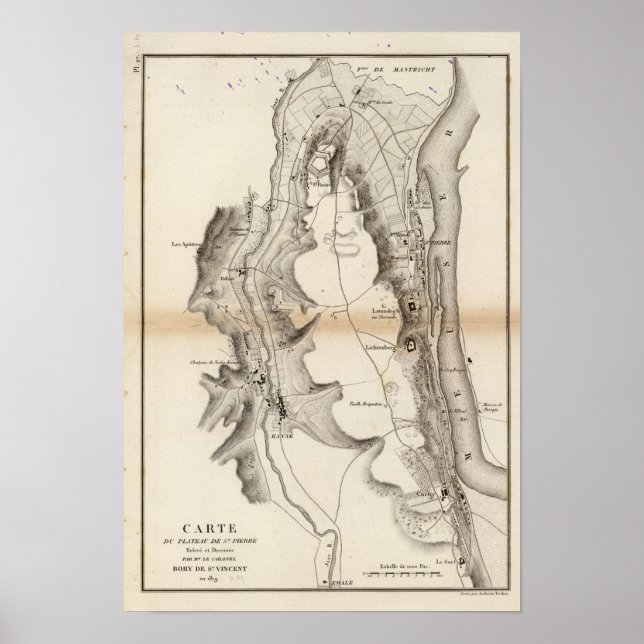 St Pierre Plateau Atlas Map Poster (Front)