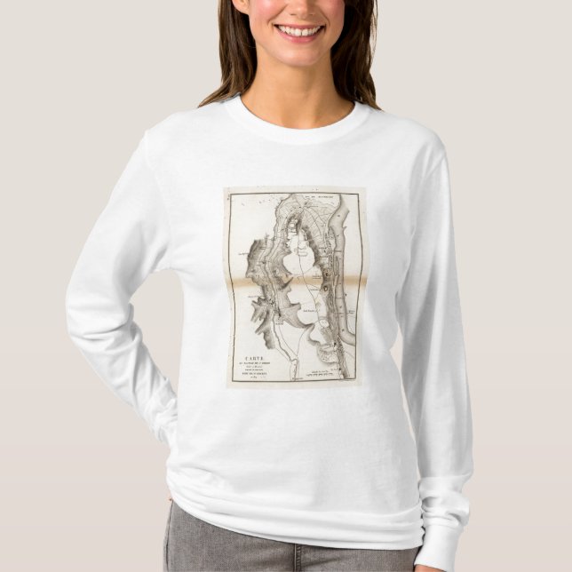 St Pierre Plateau Atlas Map T-Shirt (Front)