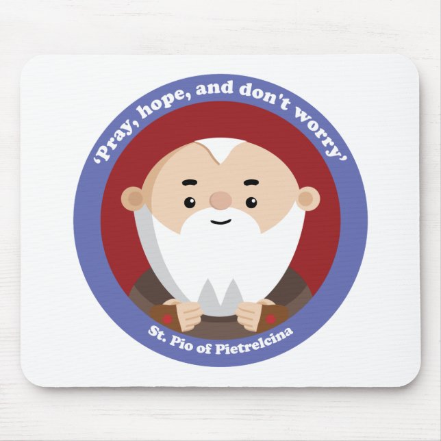 St Pio of Pietrelcina Mouse Pad (Front)