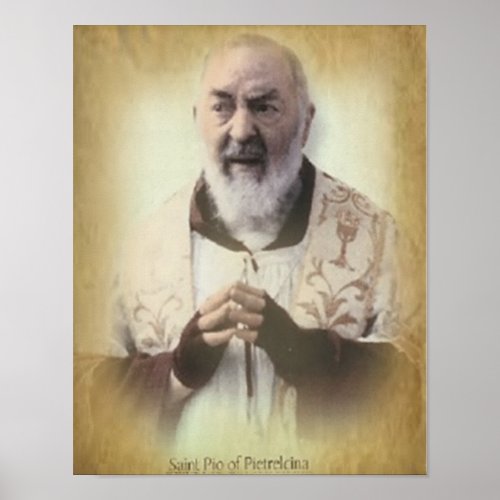 ST PIO OF PIETRELCINA POSTER