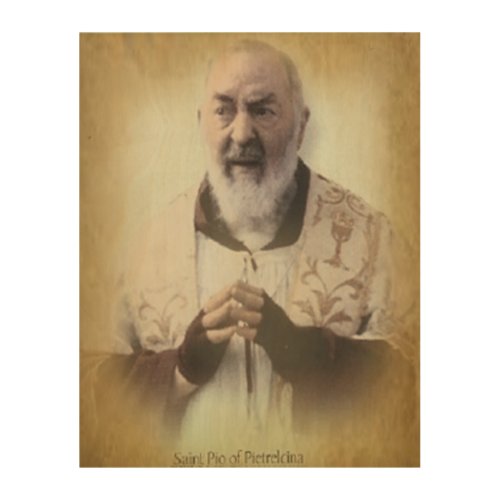 ST PIO OF PIETRELCINA WOOD WALL DECOR