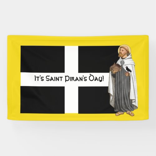 St Piran of Cornwall SAE 01 and His Flag Banner
