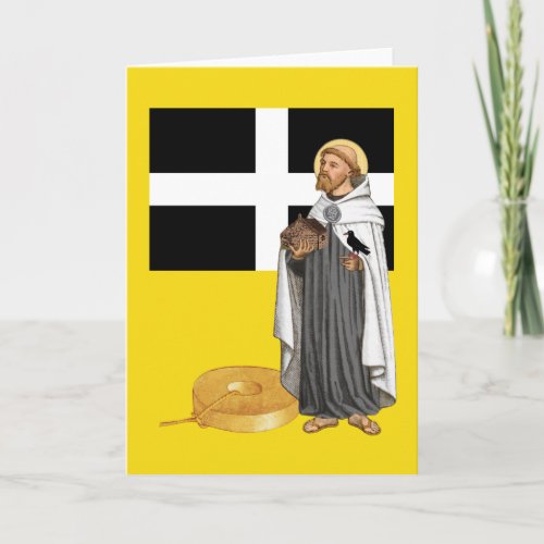 St Piran of Cornwall SAE 01 and His Flag Card