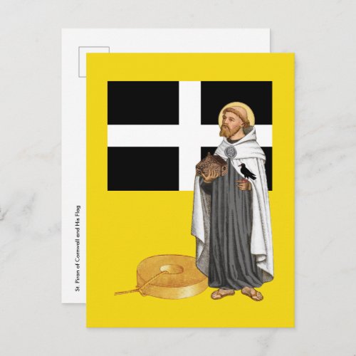 St Piran of Cornwall SAE 01 and His Flag Card