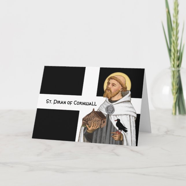 St. Piran of Cornwall (SAE 01) and His Flag Card (Front)