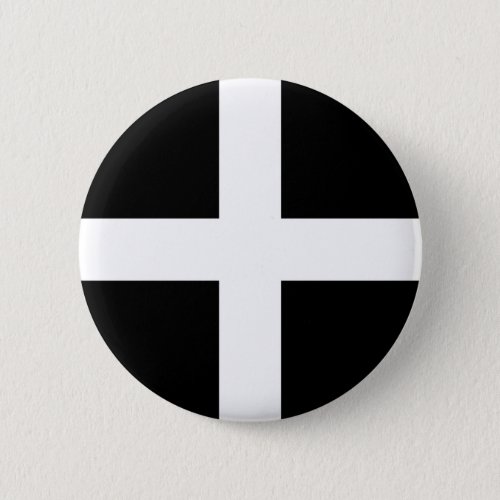 St Pirans flag  flag of Cornwall Button