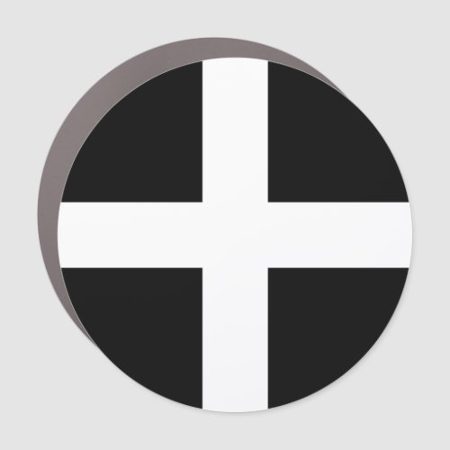 St Pirans flag  flag of Cornwall Car Magnet