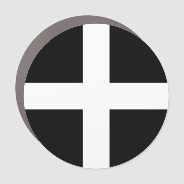 St. Piran’s flag / flag of Cornwall Car Magnet (Front)