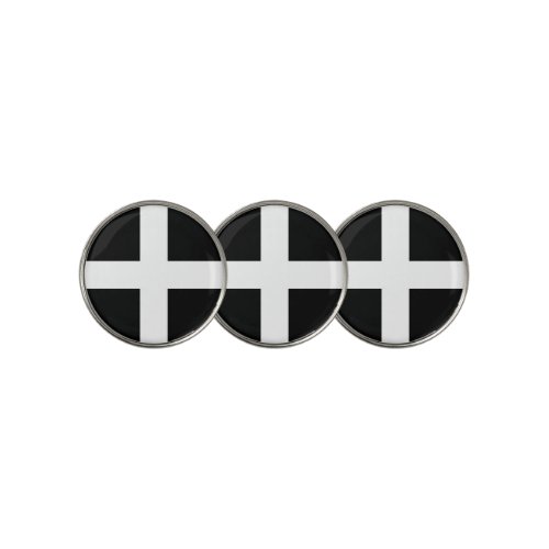 St Pirans flag  flag of Cornwall  Golf Ball Marker