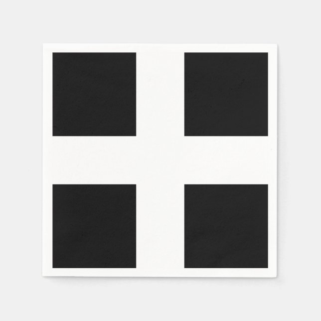 St. Piran’s flag / flag of Cornwall Paper Napkins (Front)