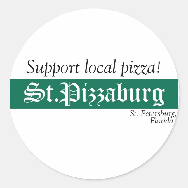 St. Pizzaburg Native Sticker (Front)