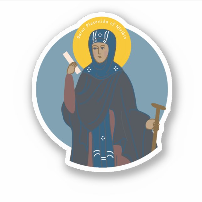 St. Platonida of Nisibis Sticker (Front)