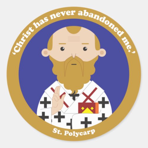 St Polycarp Classic Round Sticker