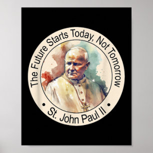 St Pope John Paul Ii Famous Catholic Saints Religi Poster