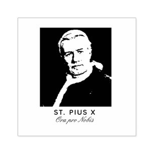 St. Pope Pius X Catholic Religious Rubber Stamp