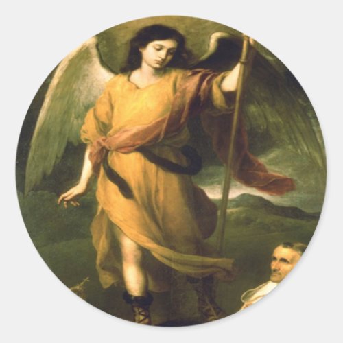 St Raphael Archangel Classic Round Sticker