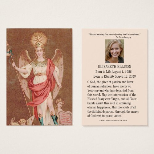 St Raphael Archangel Prayer Funeral Holy Card