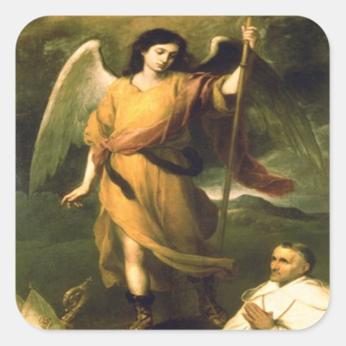 St Raphael Archangel Square Sticker