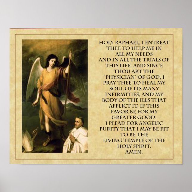 St. Raphael Prayer Poster (Front)