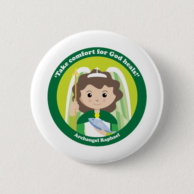 St. Raphael the Archangel Button (Front)