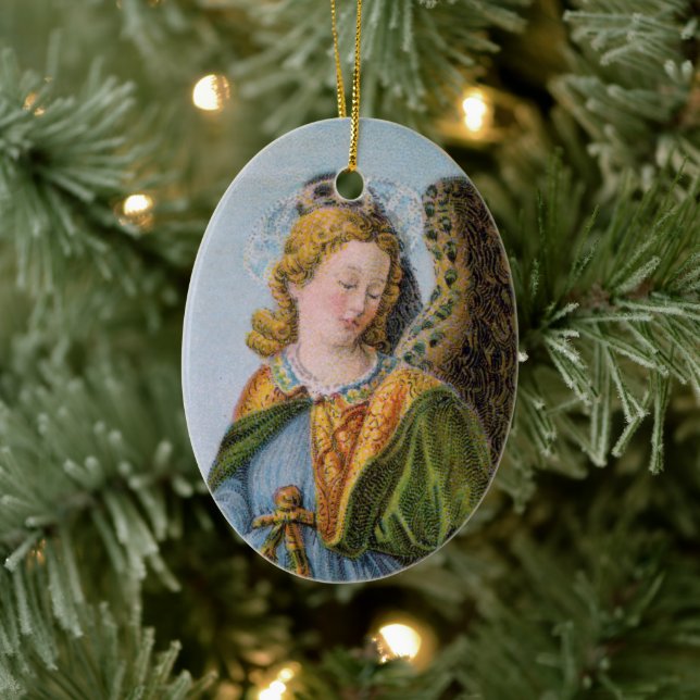 St. Raphael the Archangel (detail; M 017) Ceramic Ornament (Tree)