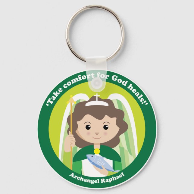St. Raphael the Archangel Keychain (Front)