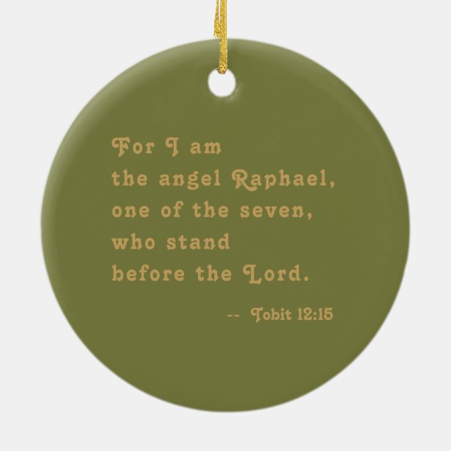 St. Raphael the Archangel (M 012) Ceramic Ornament (Back)