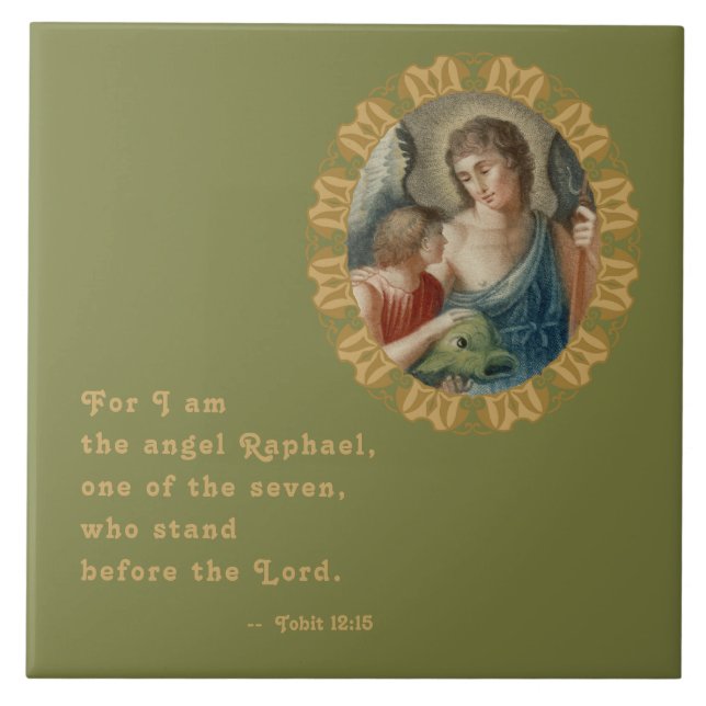 St. Raphael the Archangel (M 012) Ceramic Tile (Front)