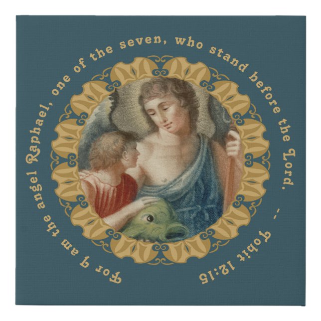 St. Raphael the Archangel (M 012) Faux Canvas Print (Front)