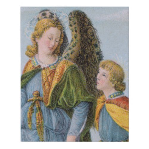 St Raphael the Archangel  Tobias detail M 017 Faux Canvas Print