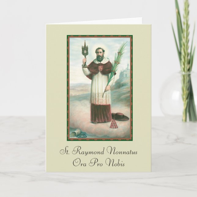 St. Raymond Nonnatus Greeting Card w/prayer (Front)