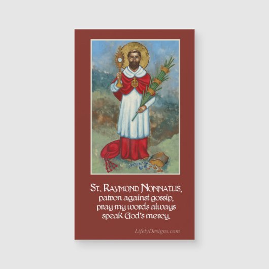 St. Raymond Nonnatus Prayer Magnet (Front)